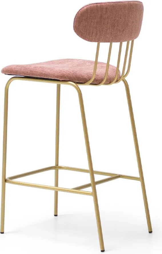Scaun lemn masiv de Bar Miki Cadru Metalic Sudat Șezut și Spătar Tapițate Design Elegant Personalizabil