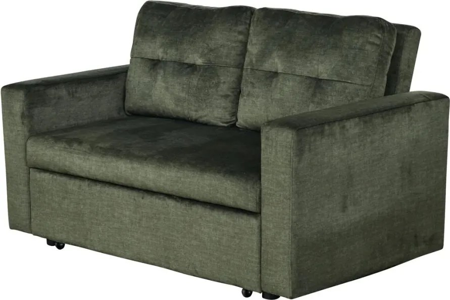 Canapea extensibila, catifea verde, SMART 140cm
