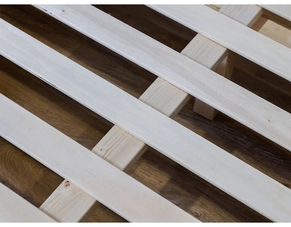 Pat matrimonial portocaliu tapițat cu somieră 140x190 cm Romane – Bobochic Paris