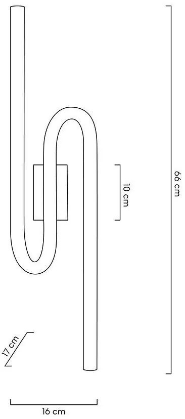 Aplica de perete LED design decorativ up/down auriu