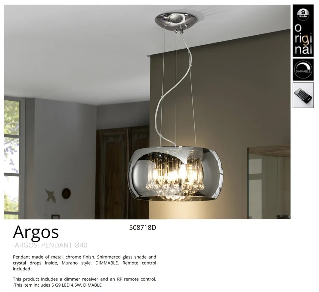 Lustra LED dimabila cu telecomanda 40cm ARGOS SV-508718D