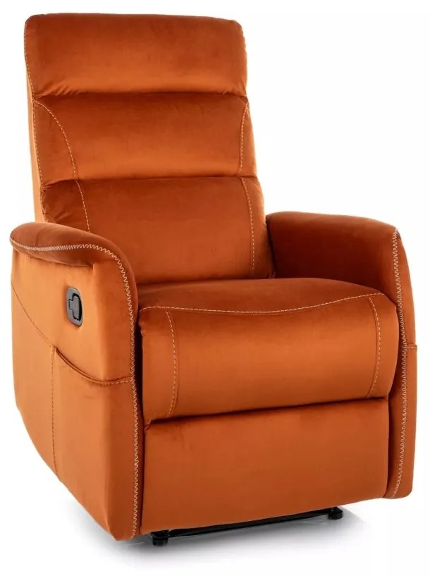 Fotoliu Solon M cu functie de masaj velvet cinnamon Blu4215