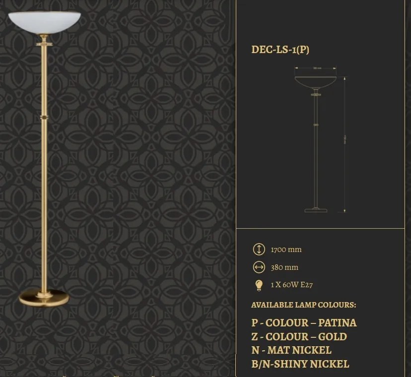 Lampadar design clasic realizata manual Decor