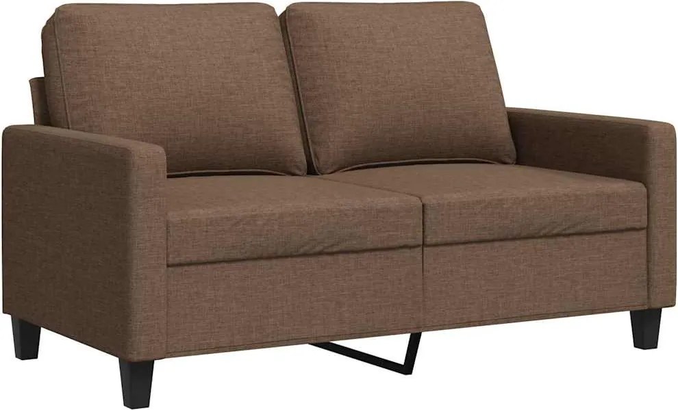 vidaXL Canapea cu 2 locuri, maro, 120 cm, material textil