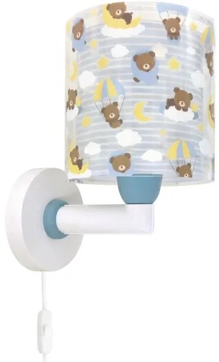 Dalber 41579T - Lampă de perete pentru copii BABY TEDDY, 1xE27/15W/230V, albastră