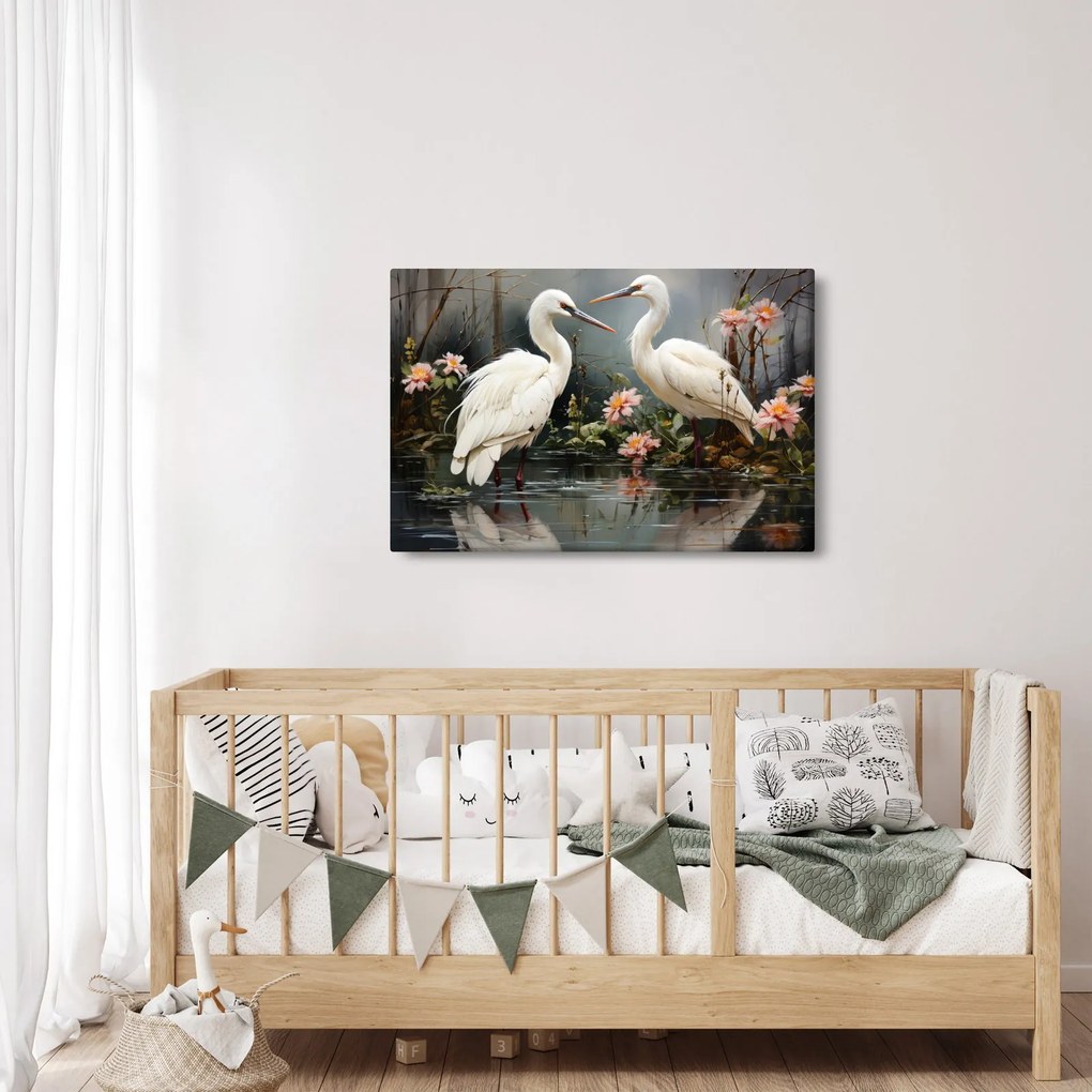 Tablou - Macarale albe (90x60 cm)