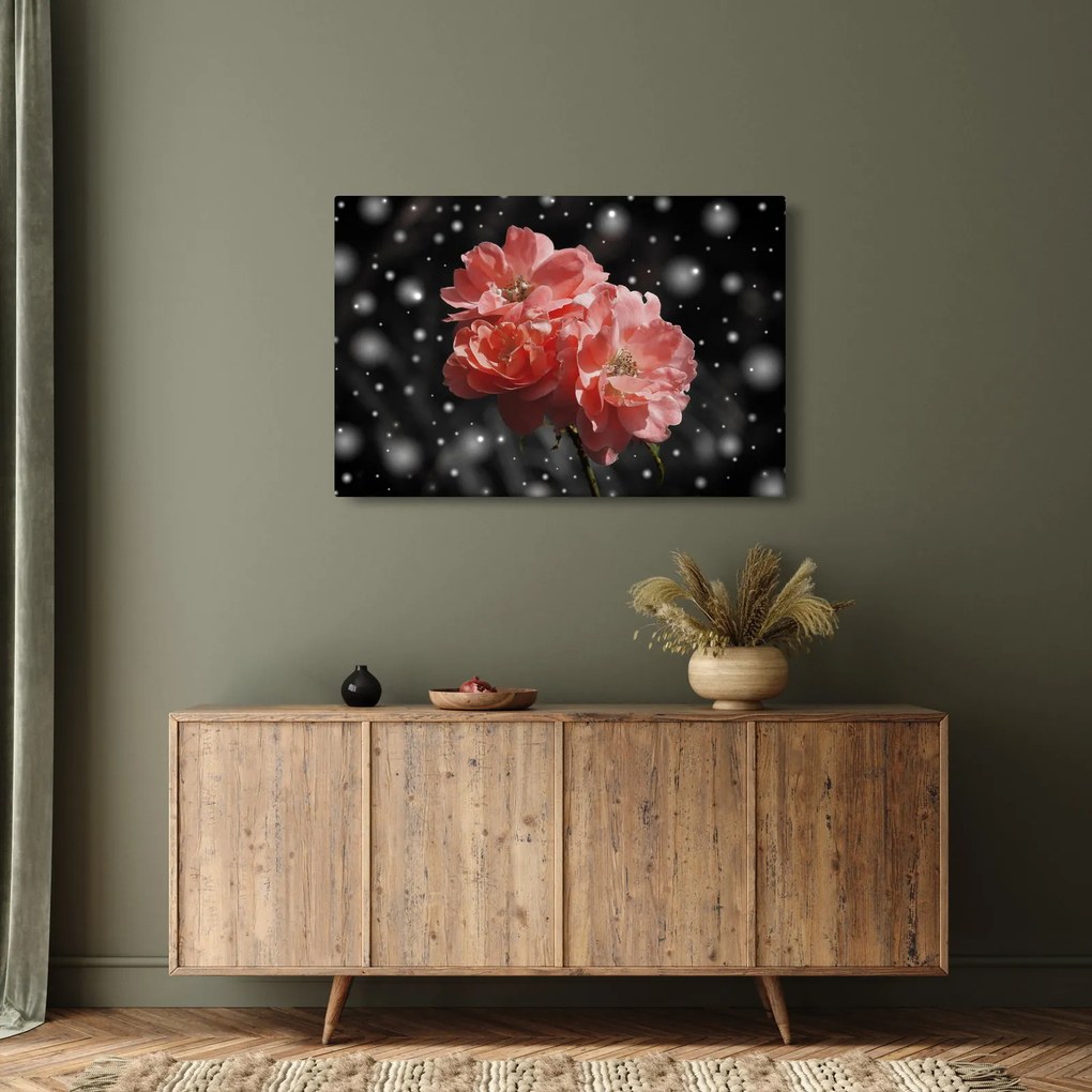 Tabloucu floare roz (90x60 cm)