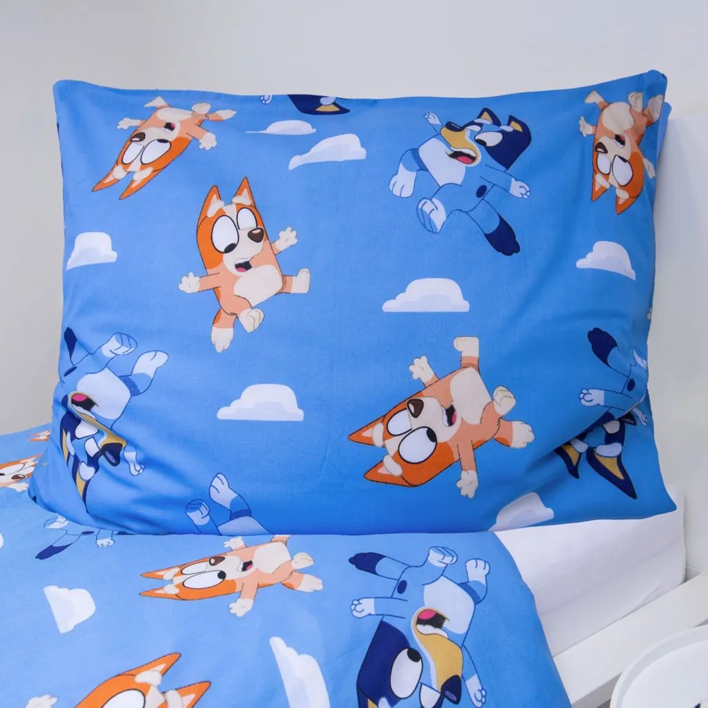 Bluey Happy Family lenjerie de pat 140×200cm, 70x90 cm