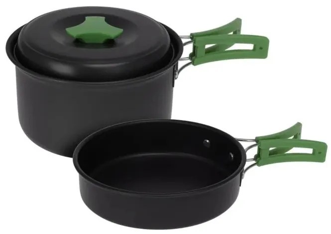 Set de oale din aluminiu Redcliffs din 2 piese cumâner din plastic, verde