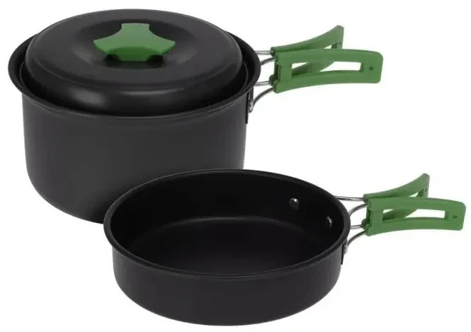 Set de oale din aluminiu Redcliffs din 2 piese cumâner din plastic, verde