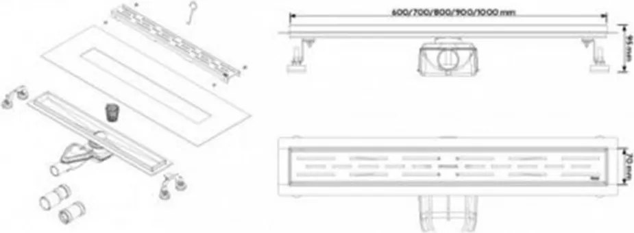 Scurgere de duș W-Drain Flat 90