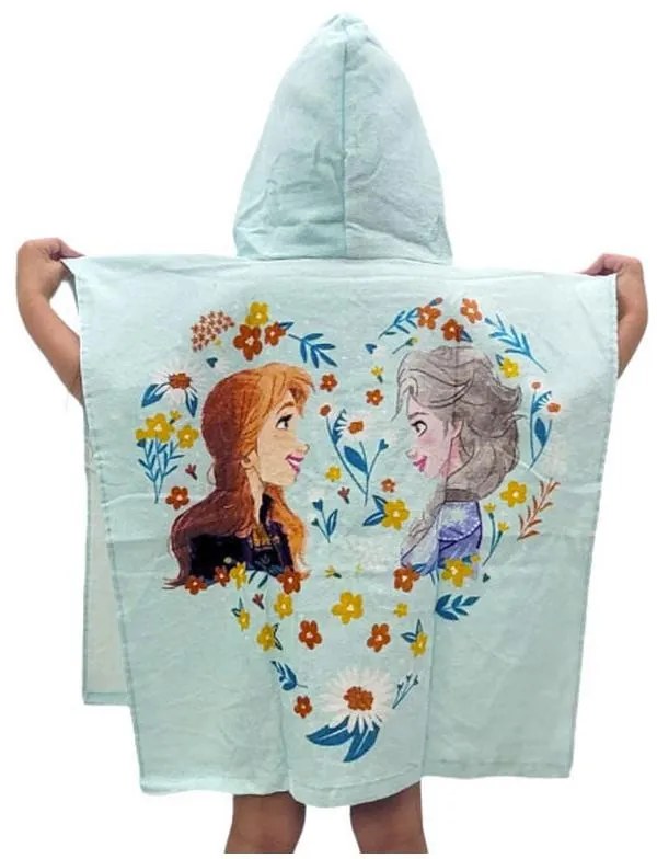 Disney Regatul de gheață Flower poncho prosop de plajă 60x120 cm