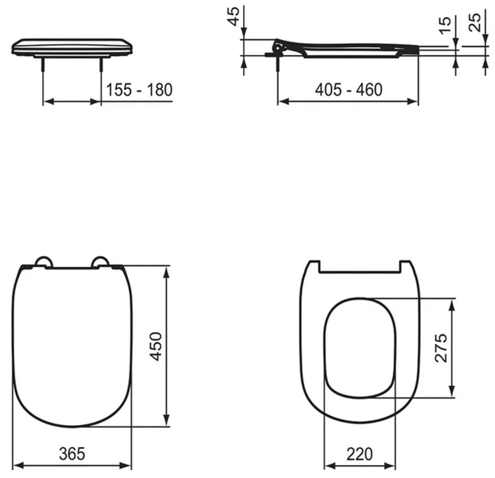 Capac WC soft-close alb Ideal Standard Tesi, T552201