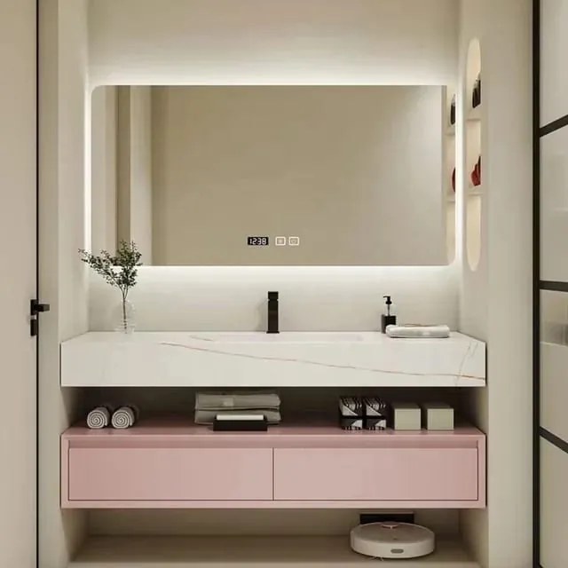 Oglindă Baie LED și Dezaburire Elit's Premium cu Senzor Touch, Lumina Rece, Caldă și Neutră, 130x80cm, lumina ambientala spate