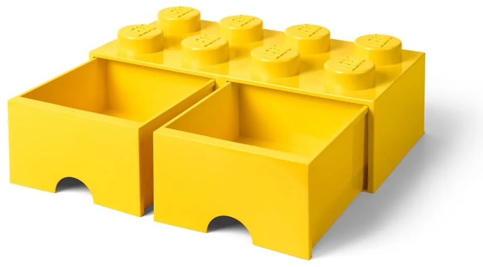 Cutie depozitare cu 2 sertare LEGO®, galben