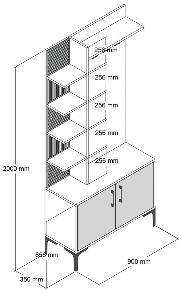 Mobilier hol Valery 1 (nuc + travertin). 1101336