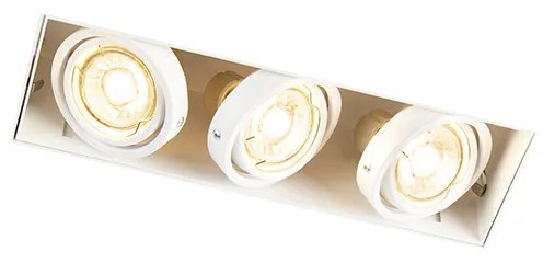 Spot LED îngropat alb rotativ și înclinabil fără cadru 3 lumini - Oneon