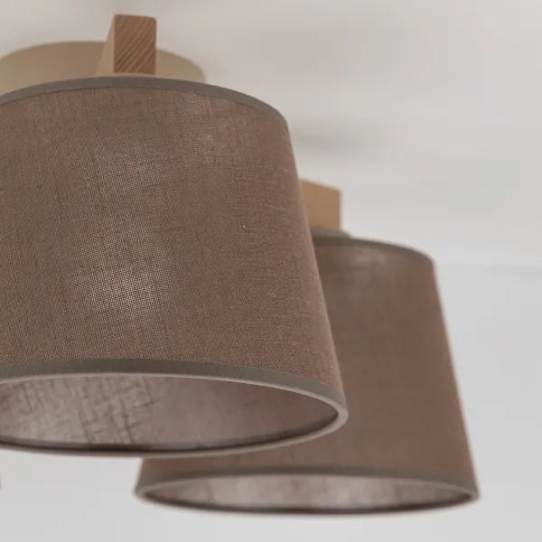 Brilagi - Lustră aplicată LATTE SABIA 3xE27/15W/230V pin/maro