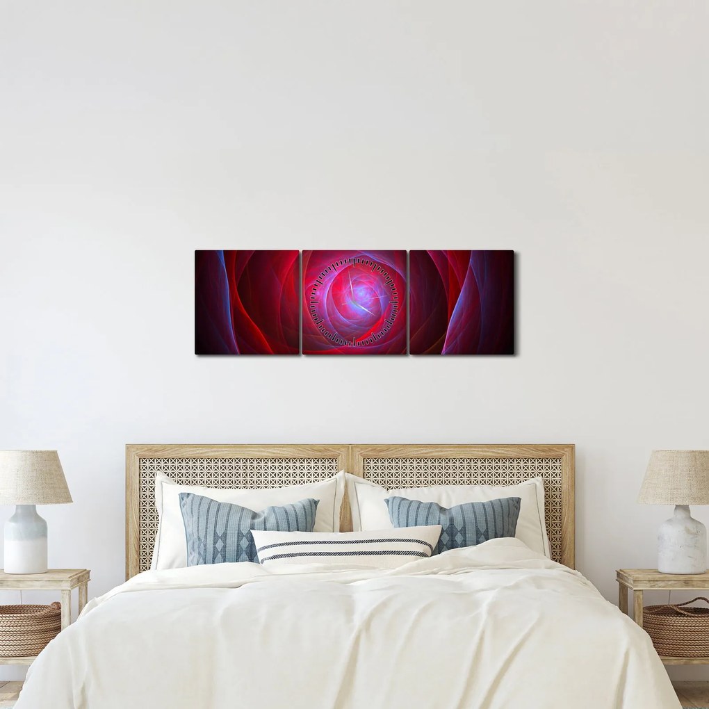 Tabloul abstract cu ochi (cu ceas) (90x30 cm)