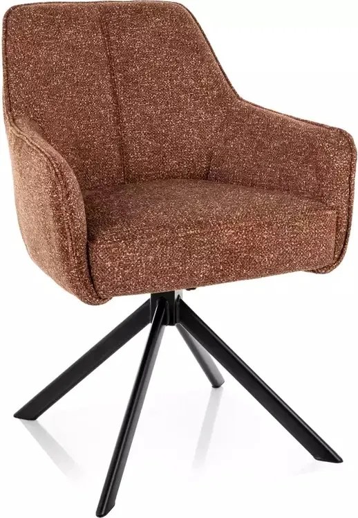 Scaun tapițat Notti Leo camel 35 / negru mat