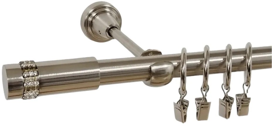 Galerie simpla XANTOS /19 - inox (Alege marime: 200 cm)