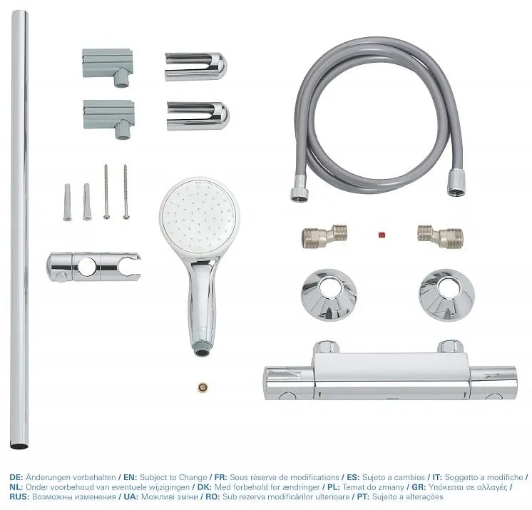 Baterie cabina dus cu termostat Grohe Grohtherm 800 ,set dus bara inclus-34565002