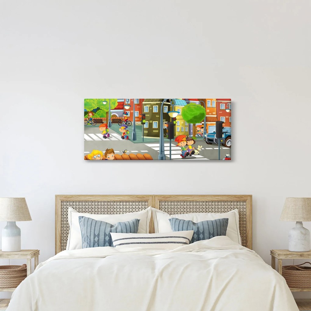 Tablou - Orășelul copiilor (120x50 cm)