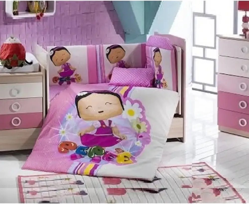 Set lenjerie din bumbac ,pentru bebe,150 cm