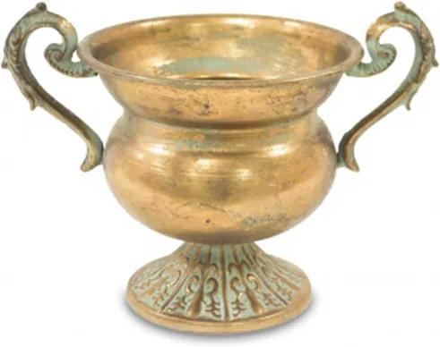 Vas metalic, auriu antichizat