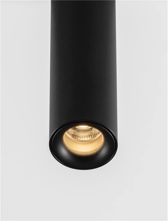 Spot aplicat LED design tehnic LUISA negru, H-15cm