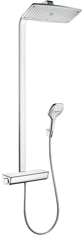 Coloana de dus crom lucios cu baterie termostatata Hansgrohe Raindance E 27112000