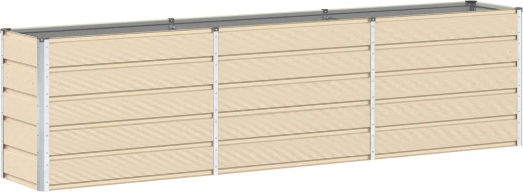 vidaXL Jardinieră Creme 480 x 50 x 45 cm Oțel Galvanizat