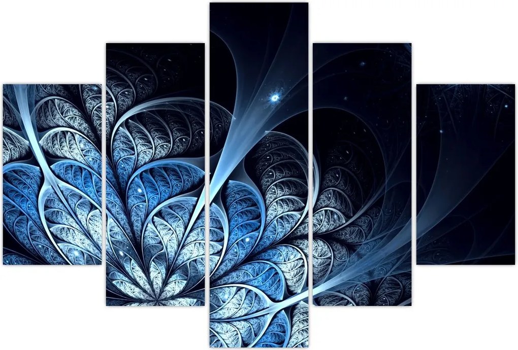 Tablou - Floare albastru închis (150x105 cm)