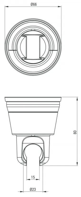 Suport para dus rotund de perete culoare crom Deante, Dalia Crom