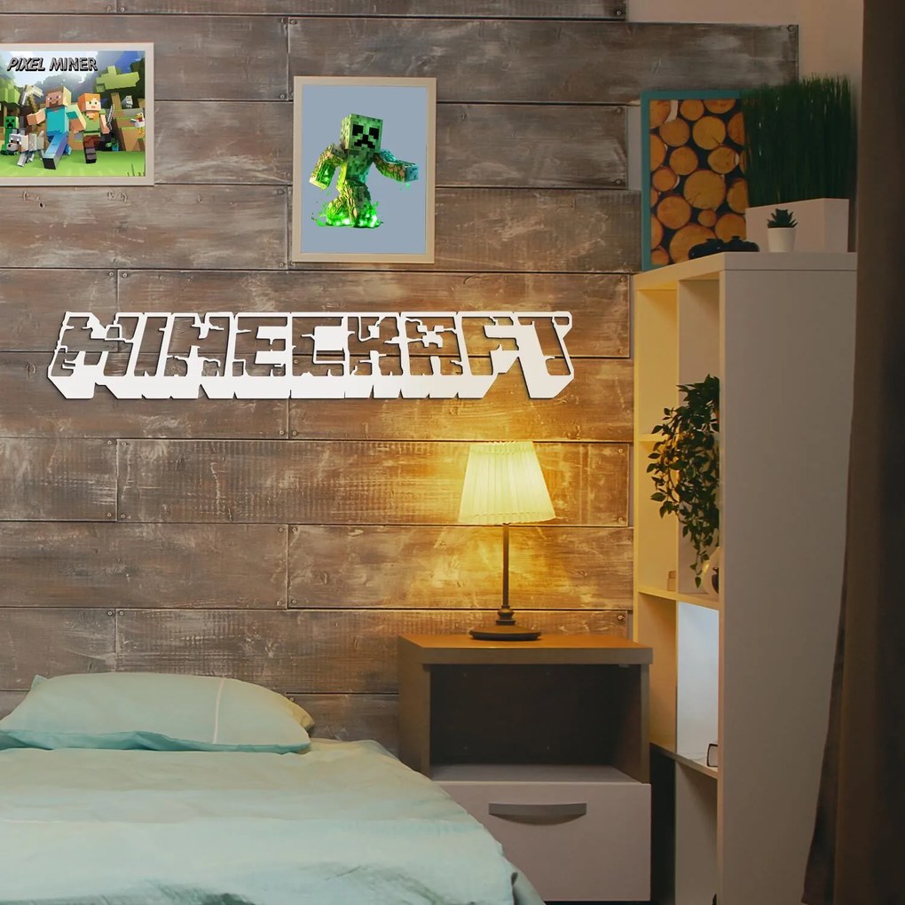 DUBLEZ | Tablou din lemn - Logo Minecraft