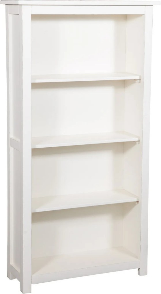 Biblioteca mica, L68 25 H130 cm, alb antic, lemn masiv