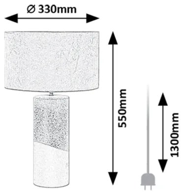 Lampă de masă Rabalux 74219 YELDA 1xE27/40W/230V