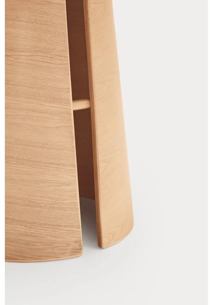 Masă de dining în culoare naturală rotundă cu aspect de lemn de stejar ø 65 cm Cep – Teulat