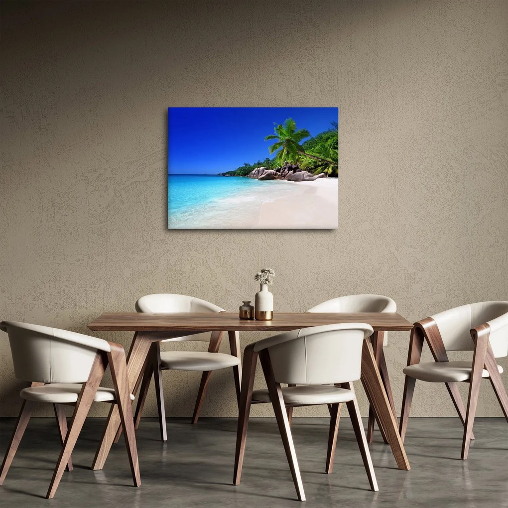 Tablou cu plaja pe insula Praslin (70x50 cm)