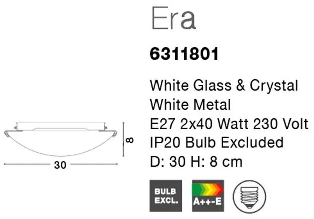 Plafoniera moderna design elegant 30cm Era NVL-6311801