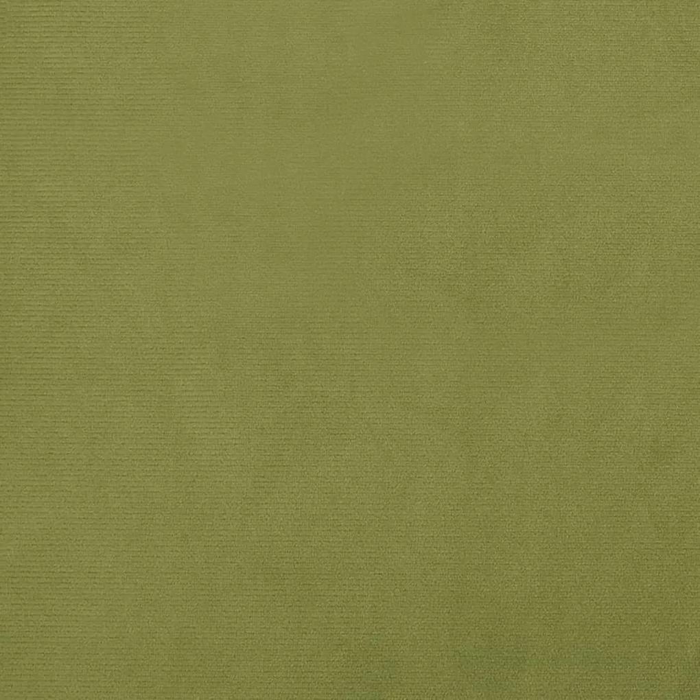 Taburet, verde deschis, 60x60x39 cm, catifea Lysegronn