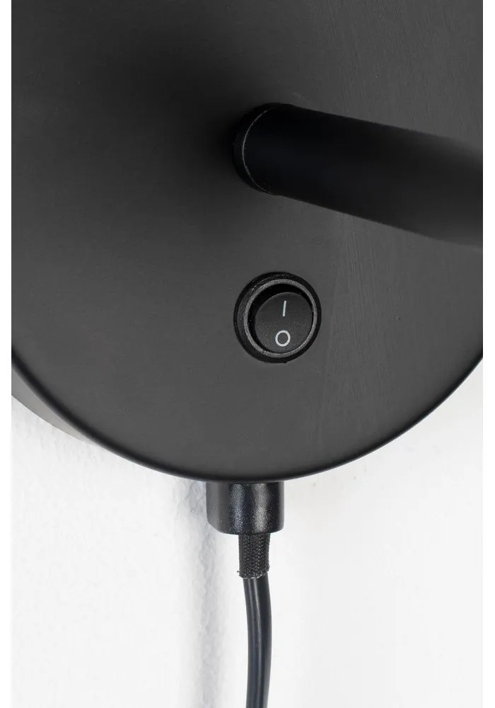 Aplică de perete neagră Hajo – White Label