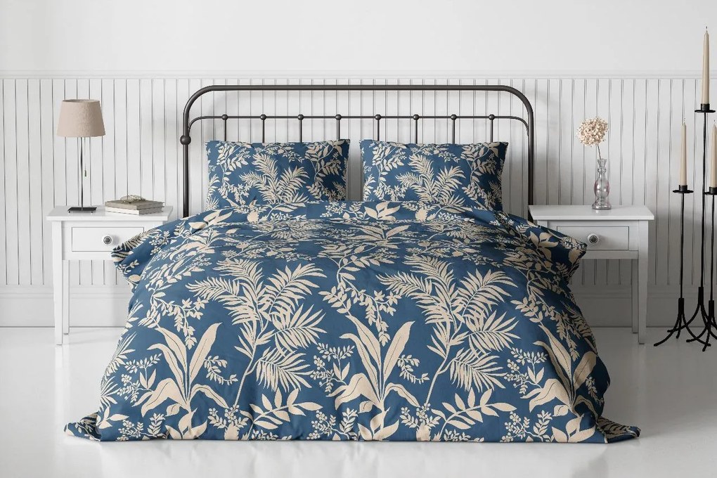 Lenjerie de pat din crep SELENTA, albastra Dimensiune lenjerie de pat: 70 x 90 cm | 140 x 200 cm