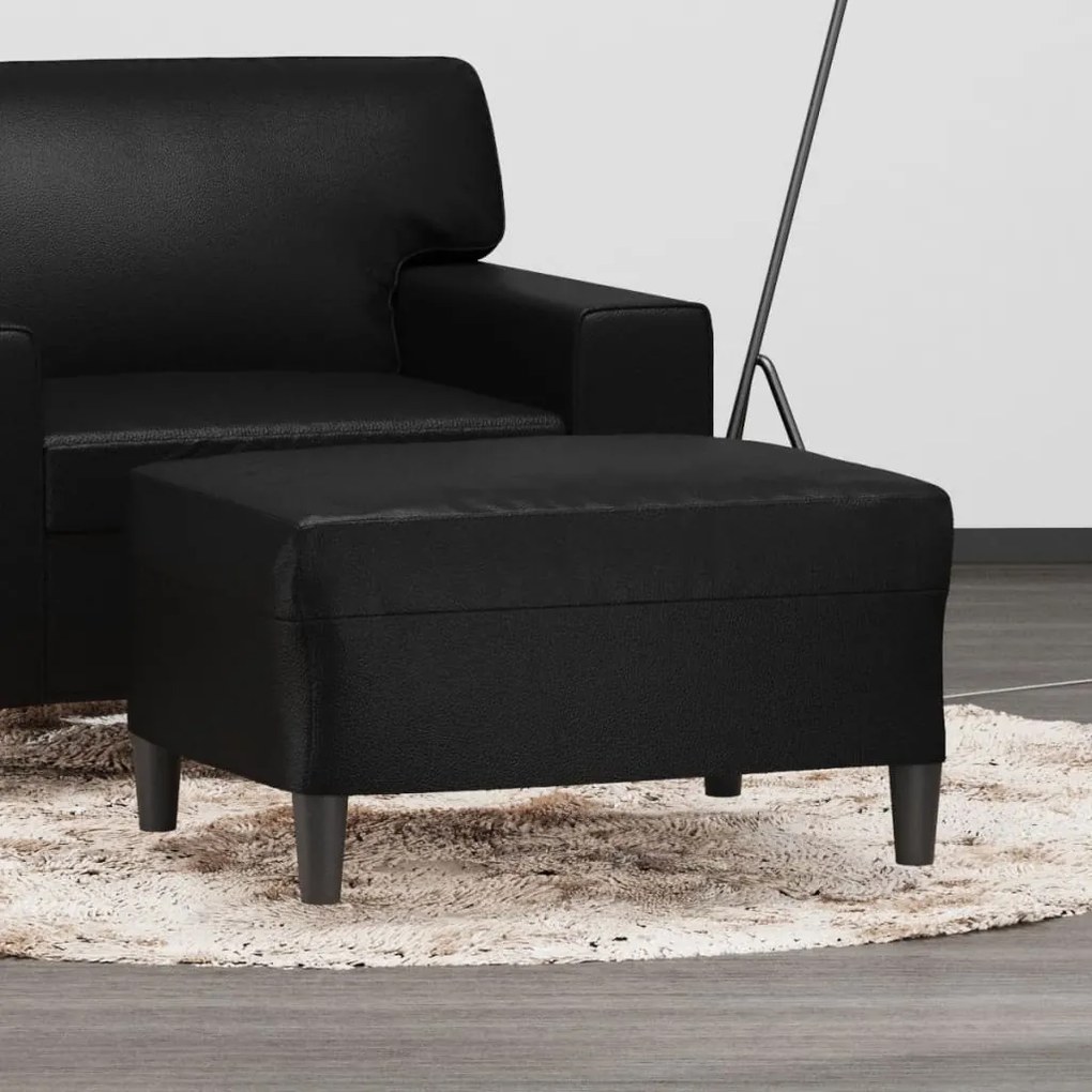 vidaXL Taburet, negru, 70x55x41 cm, piele ecologică