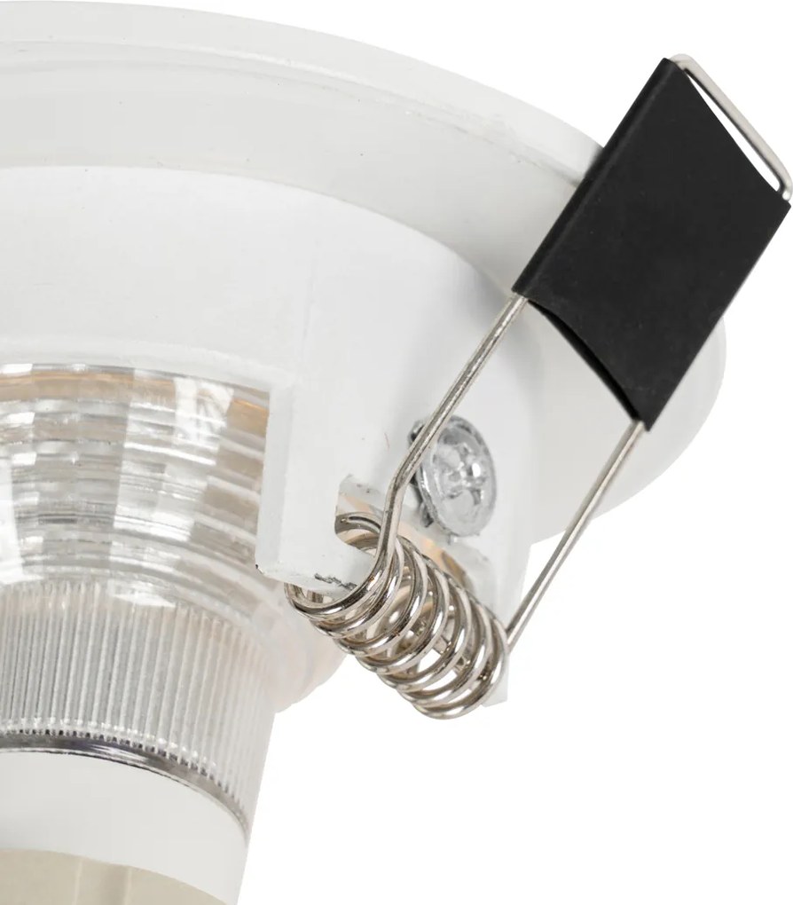 Spot încastrat inteligent alb rotund IP44 incl. Wifi GU10 50mm - Xena