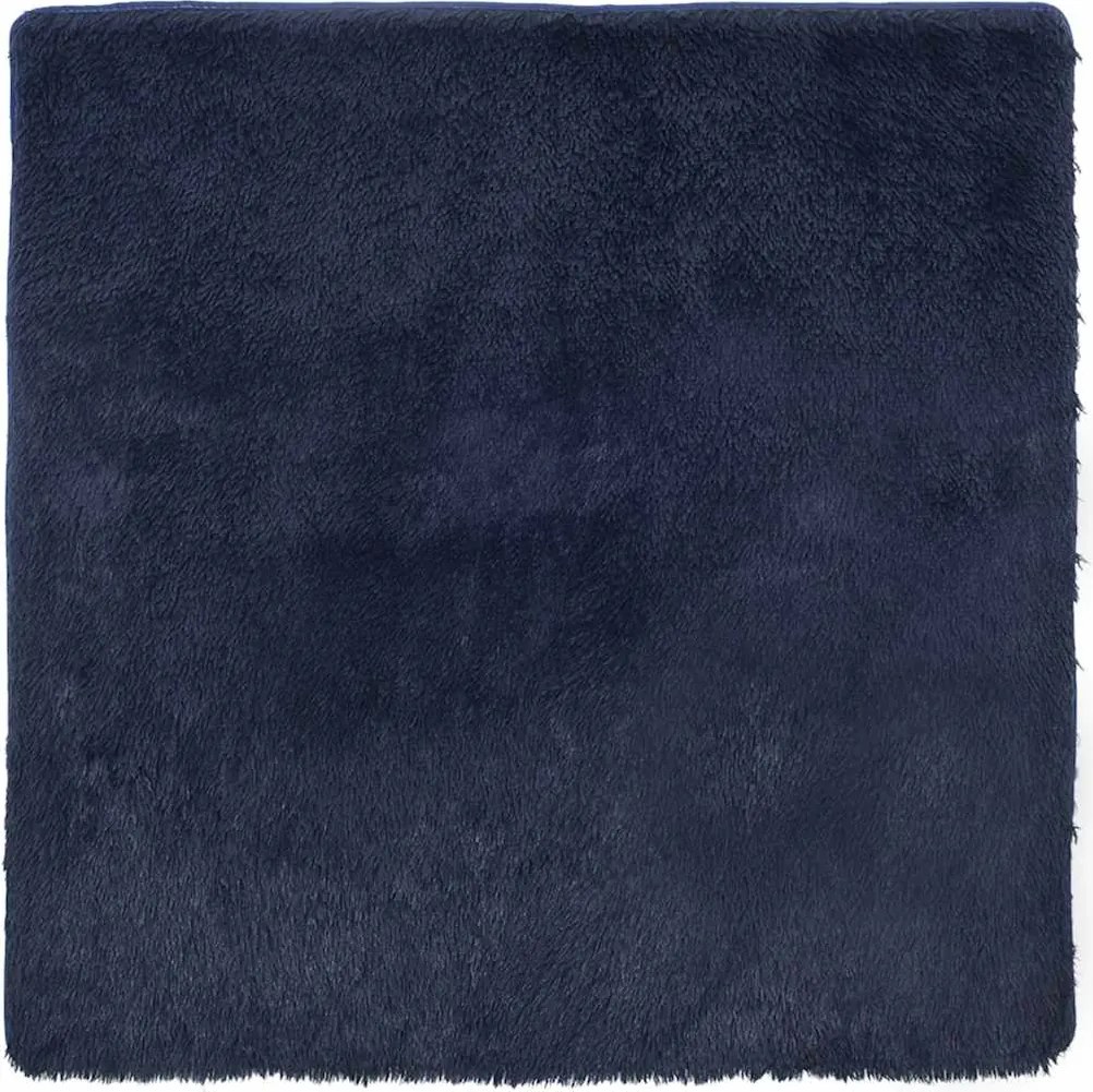 vidaXL Covor shaggy cu pom înalt, NAVARRA, bleumarin, 200x200 cm