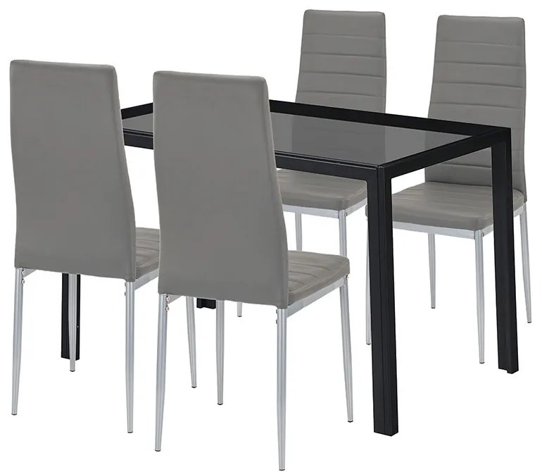 Rowan 4+1 set de sufragerie gri-gri