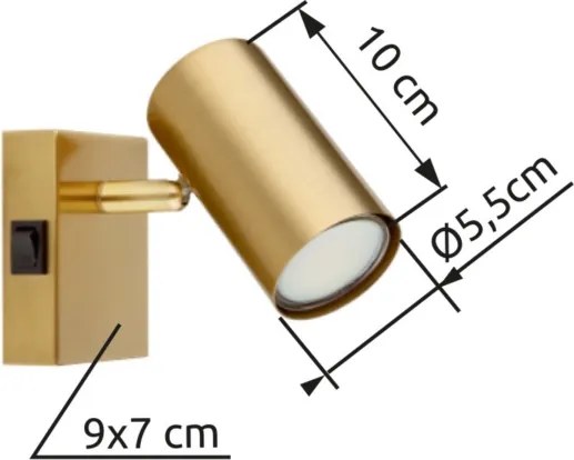Spot de perete Globo 57911-1GO ROBBY 1xGU10/25W/230V