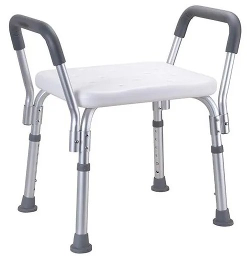 Scaun 55,5x56 cm argintiu/alb