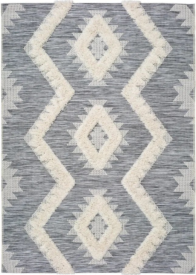Covor Universal Cheroky Merto, 115 x 170 cm, alb - gri